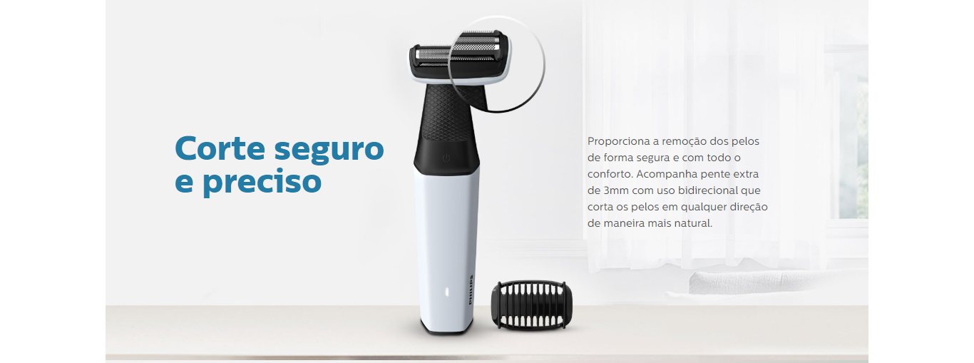 Aparador De Pelos Do Corpo Philips  Bodygroom BG3005/15 à prova d'água Preto